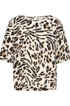 Blouse with short sleeve