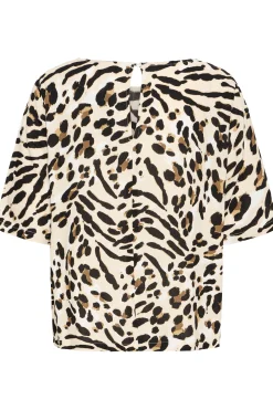 Blouse with short sleeve