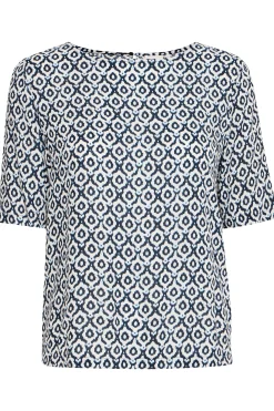 Blouse with short sleeve