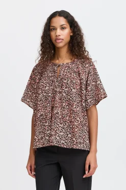 IHSAFARY Blouse with short sleeve